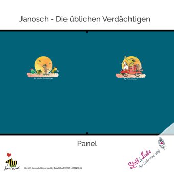 Jersey Janosch - DIE ÜBLICHEN... 80 CM PANEL Blau 