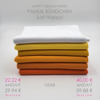 PAMUK®  Bündchen Paket JUST HAPPY! 