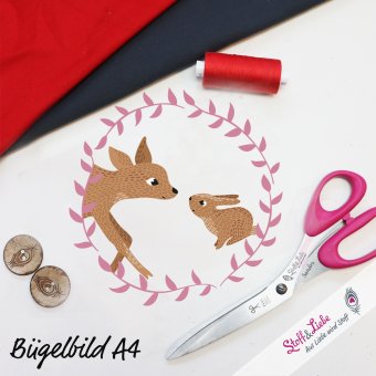 XL Bügelbild L AMITIE REHE 