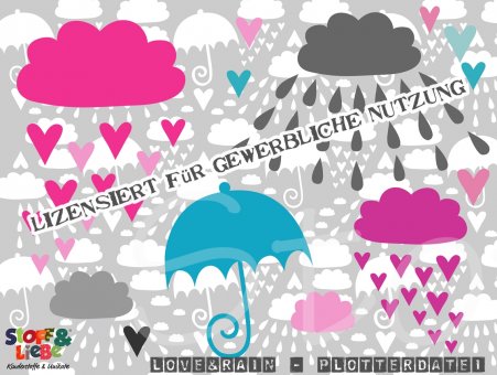 Plotter Datei "Love&Rain" 