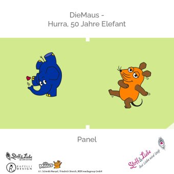 50 Jahre Elefant 72 cm PANEL Grün 