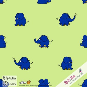 JERSEY DieMaus Freunde ELEFANT GRÜN 