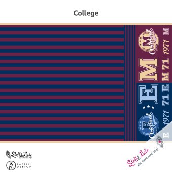 College KOMBI BORDEAUX-BLAU 