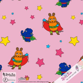 Jersey DieMaus - Superhelden ALLOVER ROSA 