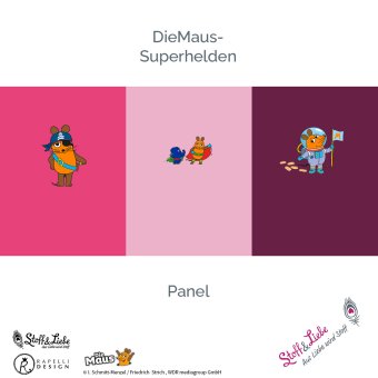 Reste! Jersey DieMaus - Superhelden PANEL ROSA 