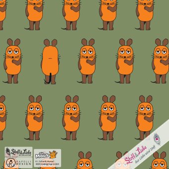 CANVAS DieMaus VORNE-HINTEN Oliv 