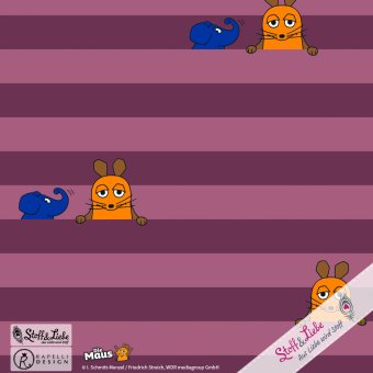 CANVAS - DieMAUS STREIFEN Beere 