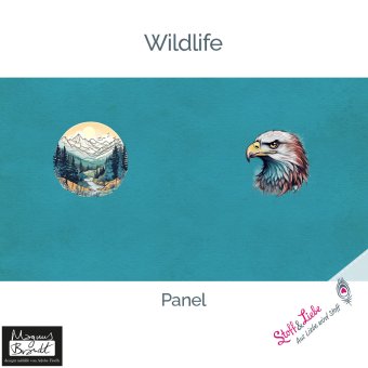 Sommersweat WILD LIFE PANEL XL Petrol 