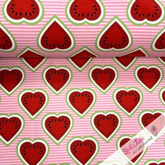 B-Ware! MELON HEARTS Rosa Baumwolljersey 