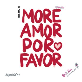 Bügelbild MORE AMOR Rot #49 
