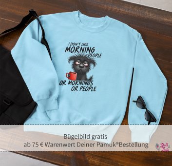 GOODIE 6: Bügelbild "HUNDEMÜDE" (> 75 € PAMUK®) 