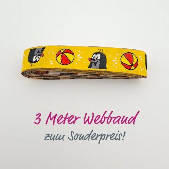 3 METER WEBBAND MAULWURF Ball Gelb 