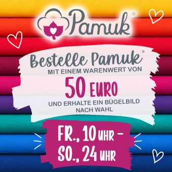 50 € PAMUK® = 1 Bügelbild gratis! AKTION - Bitte lesen! 