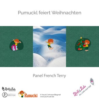 RESTE SOMMER-Sweat Pumuckl PANEL GRÜN 
