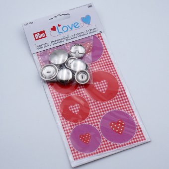 Prym LOVE Knopf-Stoff "Herz" 