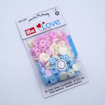 Prym Snap- Set  Ø12mm  "rosa-blau-ivory" 