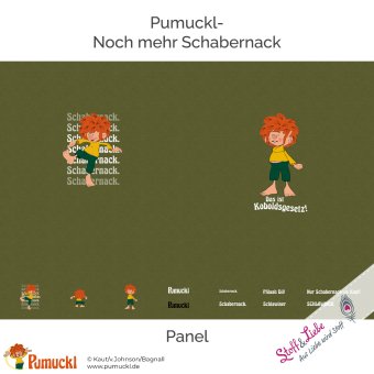 Pre-O! JERSEY PUMUCKL Schabernack PANEL XXL Olive 