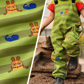 Vorbestellung! SOFTSHELL DieMaus Streifen GRÜN 