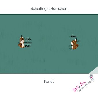 RESTE !Jersey SCHEI**EGAL-HÖRNCHEN PANEL 80 cm 