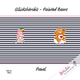 Glücksbärchis - Painted Bears - PANEL NAVY 