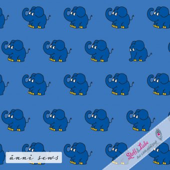 Die Maus - ELEFANT - ROYALBLAU JERSEY 