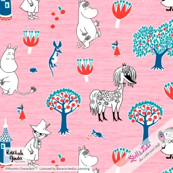 Jersey MOOMINS Tulpentanz - ALLOVER ROSA 