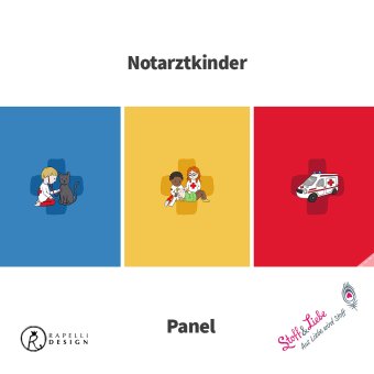 Notarztkinder - Panel 1 Blau-Honig-Rot Jersey 