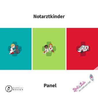 Notarztkinder - Panel 2 Türkis-Grün-Rot 