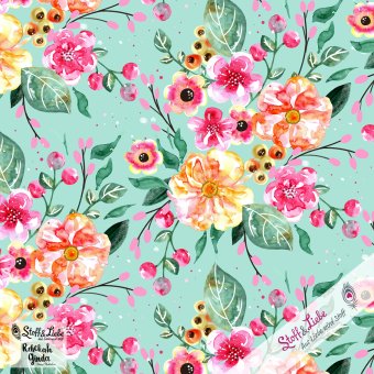 Jersey Spekta-Kuh-lär BLUMEN Mint 