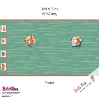 Bibi & Tina WILDFANG PANEL 80 cm Salbei 