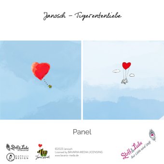 Jersey Janosch - Tigerentenliebe PANEL BLAU 