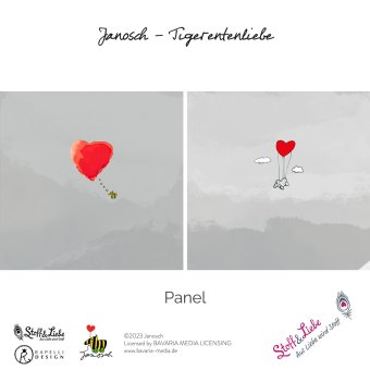 Jersey Janosch - Tigerentenliebe PANEL GRAU 