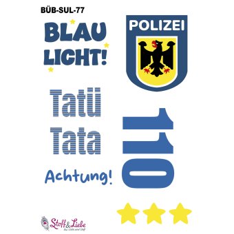Bügelbild A4 - EINMAL...POLIZEI #77 