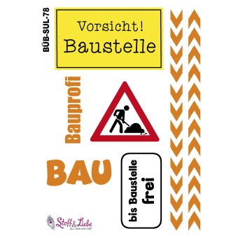 Bügelbild A4 - EINMAL...BAUARBEITER #78 