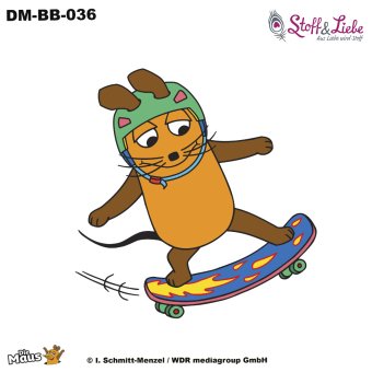 Bügelbild A5 - DieMaus ROLLER SKATES #36 