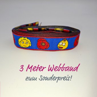 3 METER WEBBAND BIENE MAJA Blau 