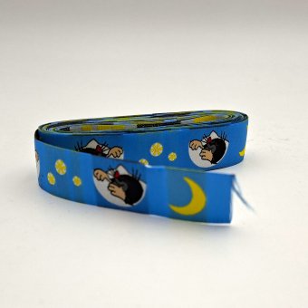 3 METER WEBBAND Maulwurf Gute Nacht Hellblau 