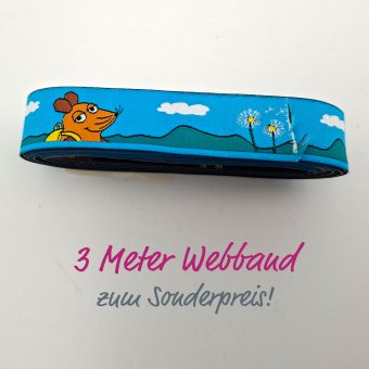 3 METER WEBBAND MAUS Wandern Türkis 