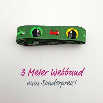 3 METER WEBBAND MAULWURF AUTO Grün 