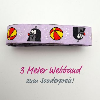 3 METER WEBBAND MAULWURF Wasserball Flieder 