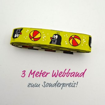 3 METER WEBBAND MAULWURF Wasserball Grün 