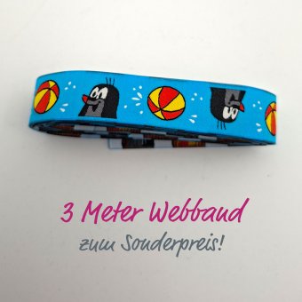3 METER WEBBAND MAULWURF Wasserball Türkis 