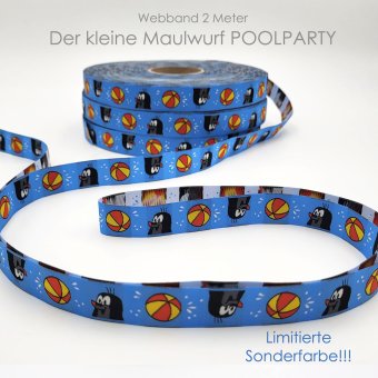 2m Webband Maulwurf POOLPARTY Blau 