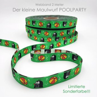 2m Webband Maulwurf POOLPARTY Grün 