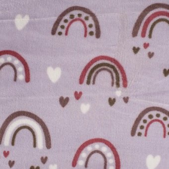 Doubleface WELLNESS-FLEECE Rainbow lila 