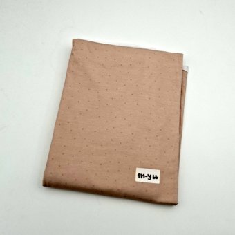 Y66 - 1m Jersey MIKRO PÜNKTCHEN Haselnuss 