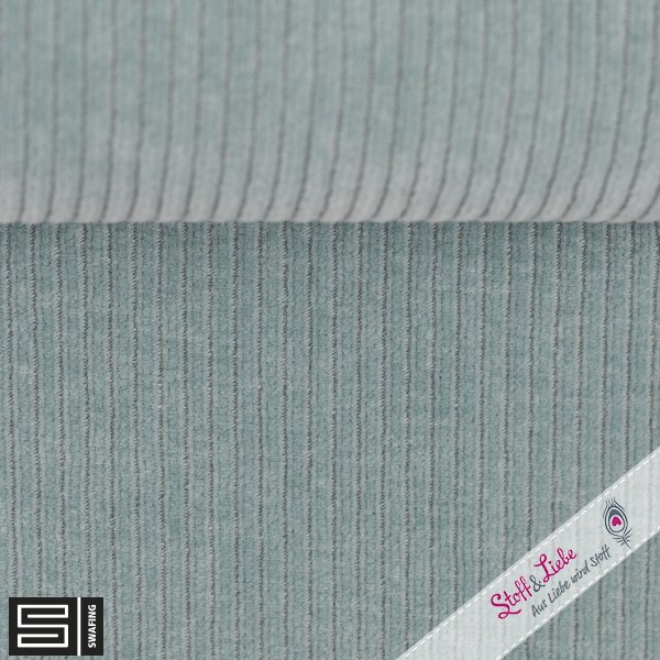 Cord-Jersey JUNA by Swafing - BLAU-GRÜN