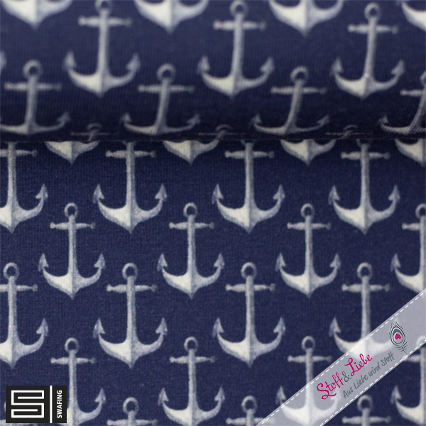 Jersey - NORA - ANKER NAVY by Swafing