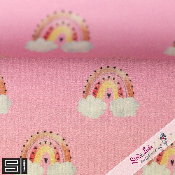 Jersey - NORA - REGENBOGEN PINK by Swafing