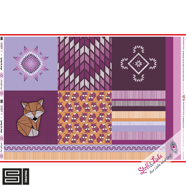 Canvas COZY PILLOW Panel by Lycklig Design BEERE
